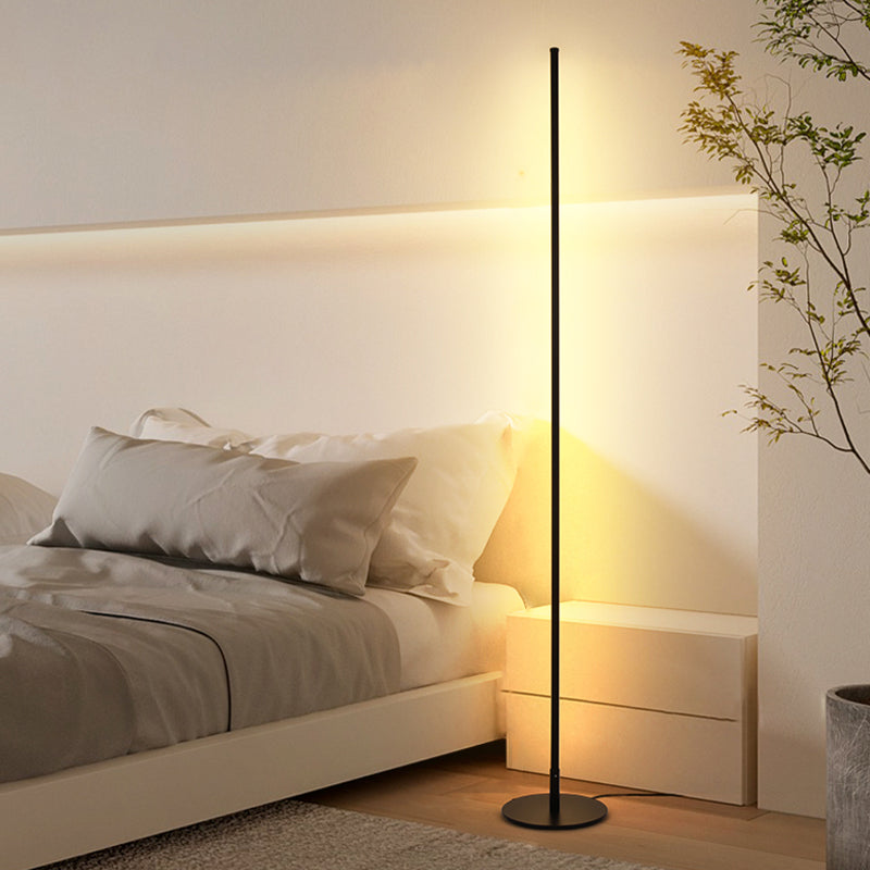 Nordic Linear Floor Lamp Metal 55" High LED Floor Light for Living Room