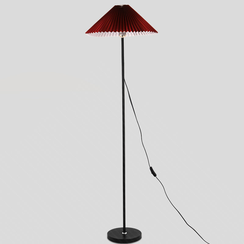 Conical Floor Light Nordic Style Fabric Floor Lamp for Living Room