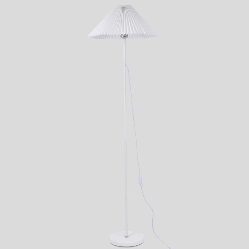 Conical Floor Light Nordic Style Fabric Floor Lamp for Living Room