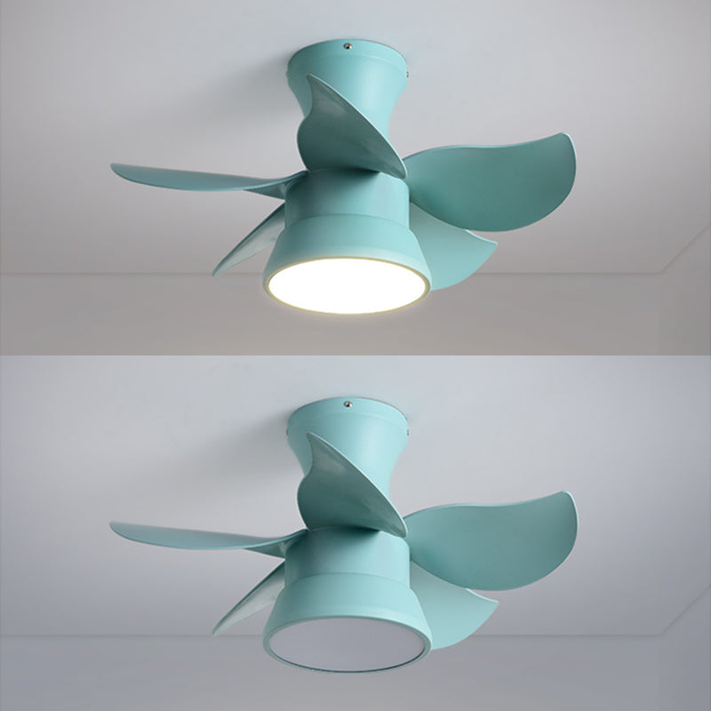 1-Light Ceiling Fan Light LED Ceiling Mount Lamp with Acrylic Shade for Kid's Room