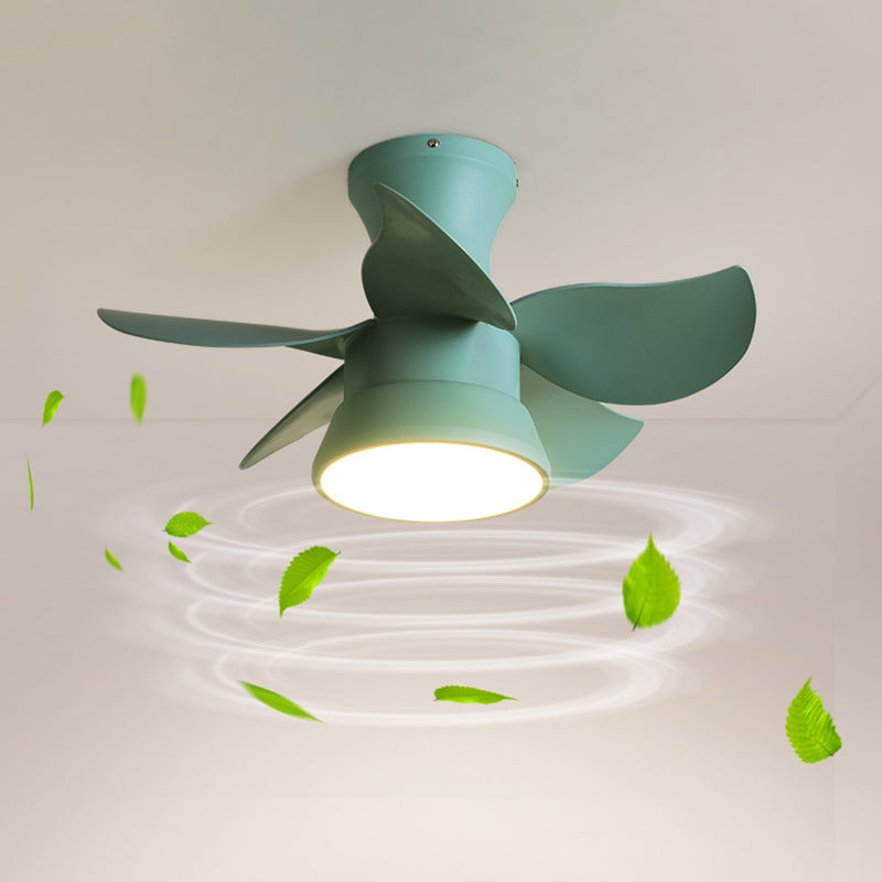 1-Light Ceiling Fan Light LED Ceiling Mount Lamp with Acrylic Shade for Kid's Room