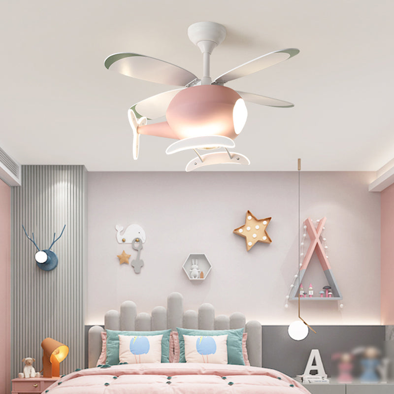 Modern Style Ceiling Fan Lamp Metal Multi Light Ceiling Fan Lighting for Children's Room