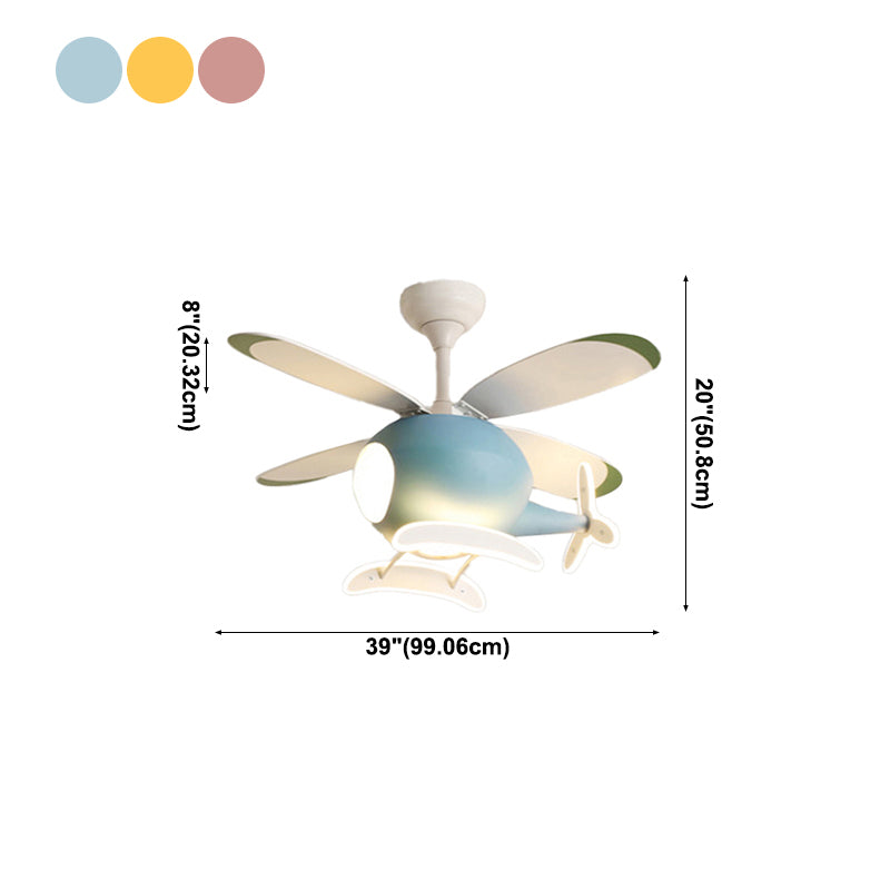 Modern Style Ceiling Fan Lamp Metal Multi Light Ceiling Fan Lighting for Children's Room