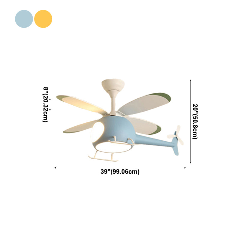 Modern Style Ceiling Fan Lamp Metal Multi Light Ceiling Fan Lighting for Children's Room