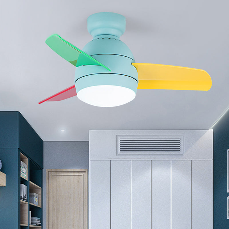 Modern Style Ceiling Fan Lamp Metal 1 Light Ceiling Fan Lighting for Children's Room