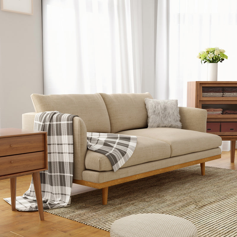 Living Room Cotton 2-seater Sofa Square Arm Standard Seating