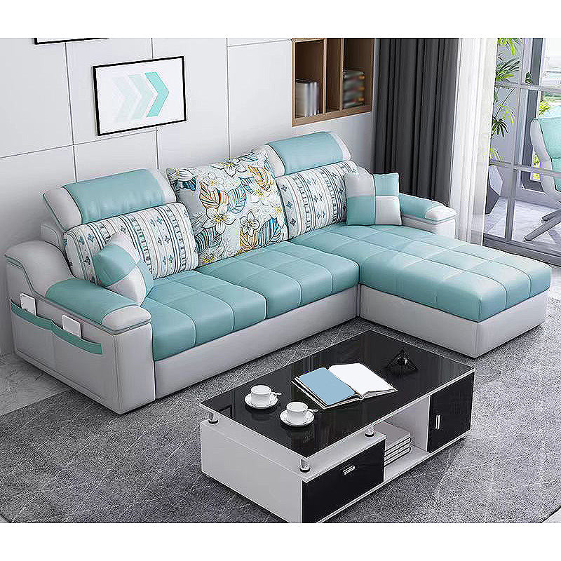 82.68"L x 57.09"W x 35.43"H Sloped Arm Sofa Cushion Back Sectionals with Storage