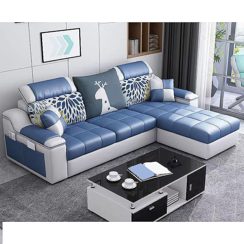 82.68"L x 57.09"W x 35.43"H Sloped Arm Sofa Cushion Back Sectionals with Storage