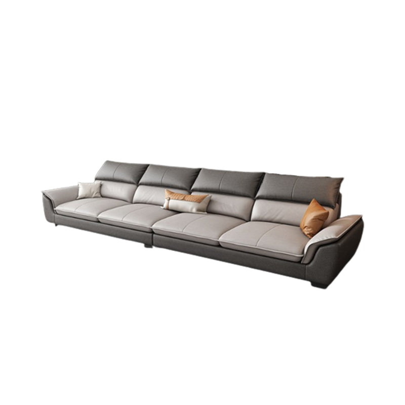 Modern Pillow Top Arm Sectional Sofa 35.43"HCushion Back Sofa