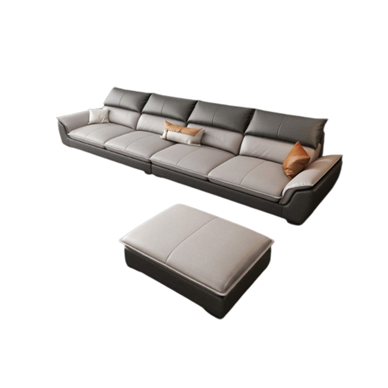 Modern Pillow Top Arm Sectional Sofa 35.43"HCushion Back Sofa