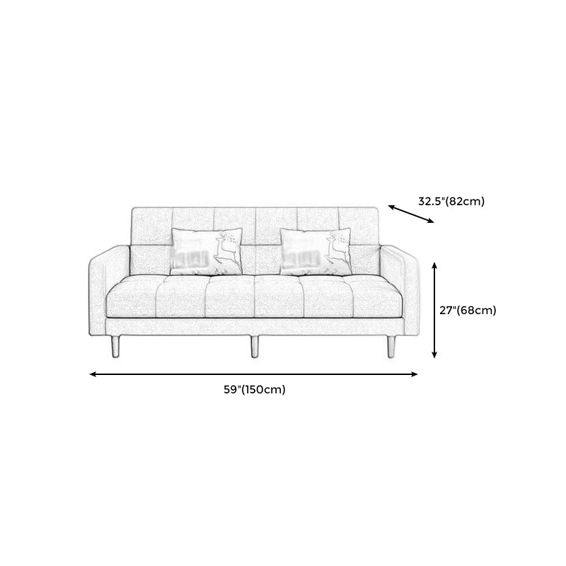 Nordic 59.06"L x 26.77"W x 32.28"H Square Arm Sectional Tight Back Sofa with Storage