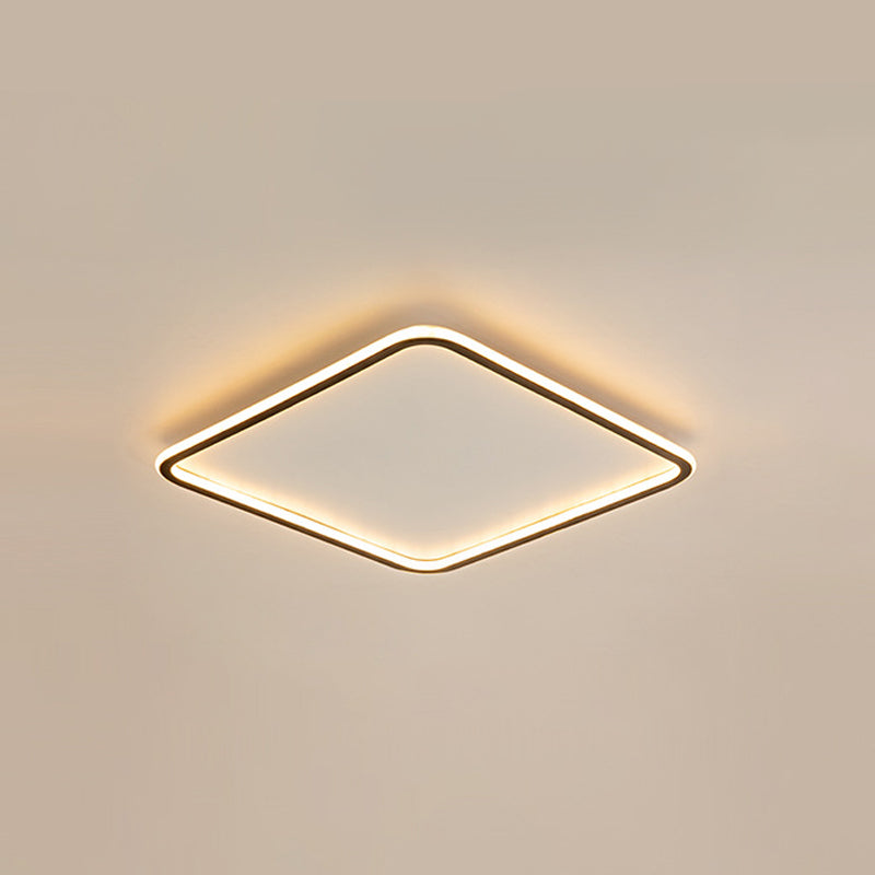 Square Flush Ceiling Light Minimalist LED Metal Close to Ceiling Lamp