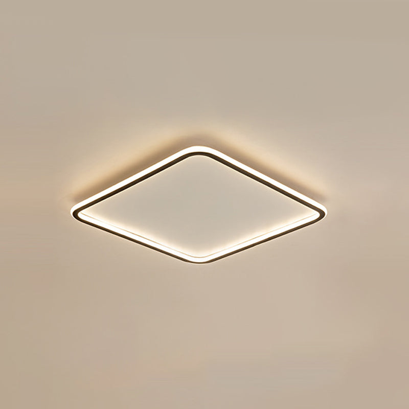 Square Flush Ceiling Light Minimalist LED Metal Close to Ceiling Lamp