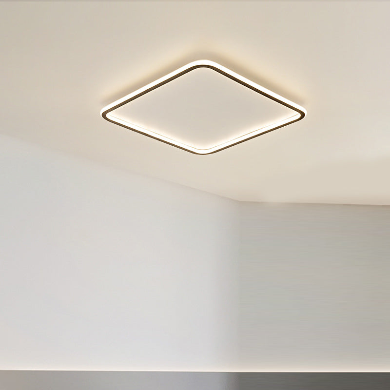 Square Flush Ceiling Light Minimalist LED Metal Close to Ceiling Lamp