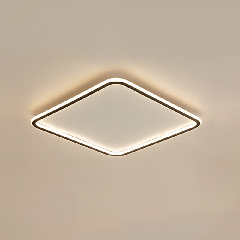 Square Flush Ceiling Light Minimalist LED Metal Close to Ceiling Lamp