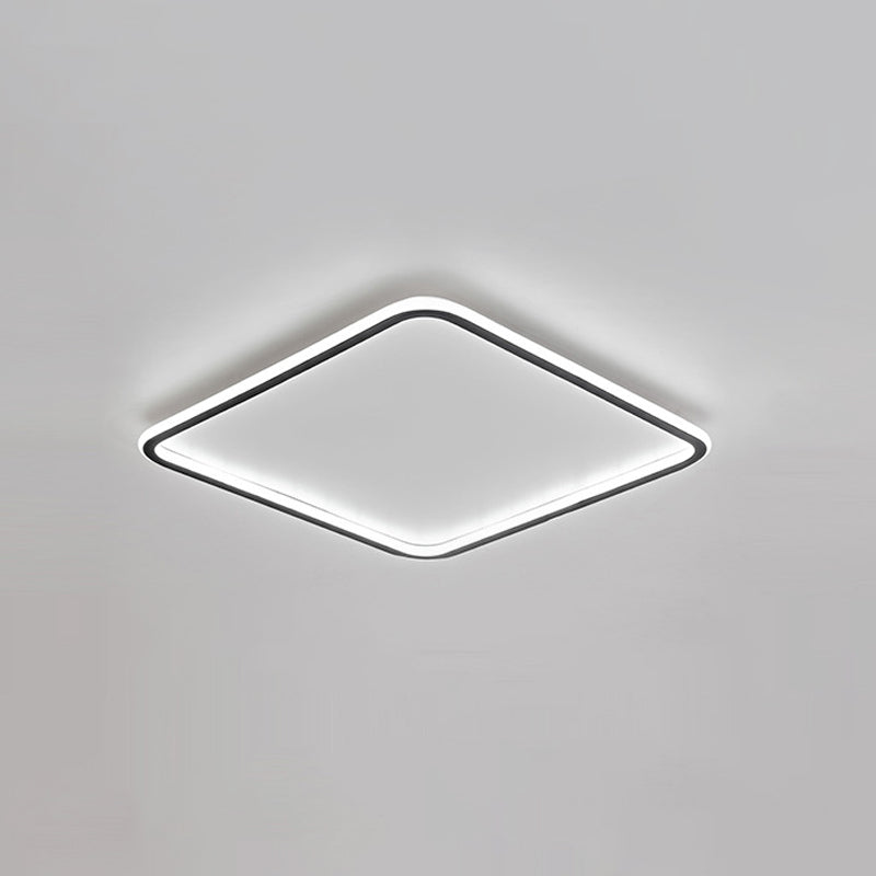 Square Flush Ceiling Light Minimalist LED Metal Close to Ceiling Lamp