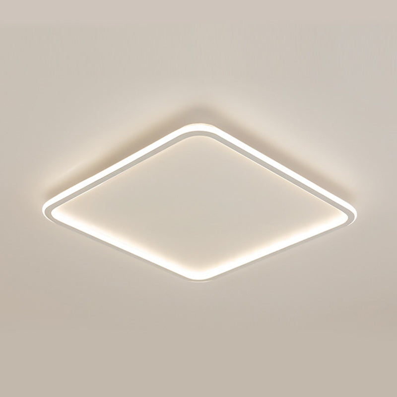 Square Flush Ceiling Light Minimalist LED Metal Close to Ceiling Lamp