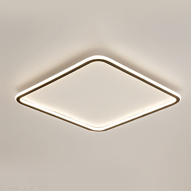 Square Flush Ceiling Light Minimalist LED Metal Close to Ceiling Lamp