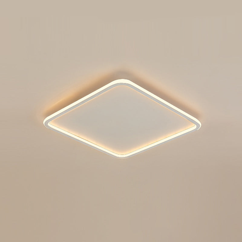 Square Flush Ceiling Light Minimalist LED Metal Close to Ceiling Lamp