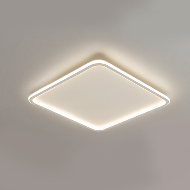 Square Flush Ceiling Light Minimalist LED Metal Close to Ceiling Lamp