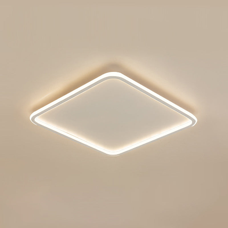 Square Flush Ceiling Light Minimalist LED Metal Close to Ceiling Lamp