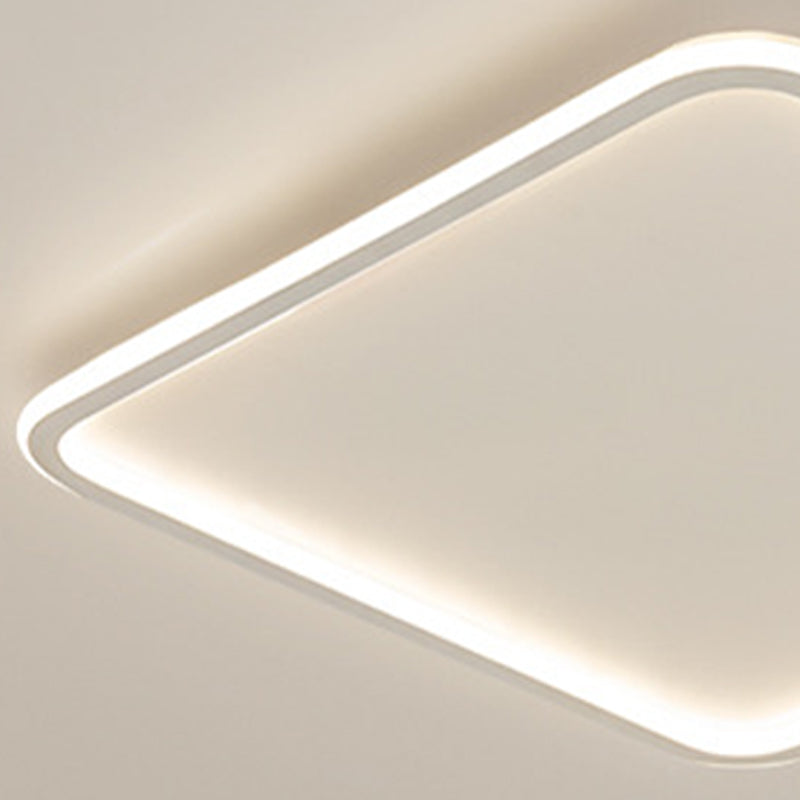 Square Flush Ceiling Light Minimalist LED Metal Close to Ceiling Lamp