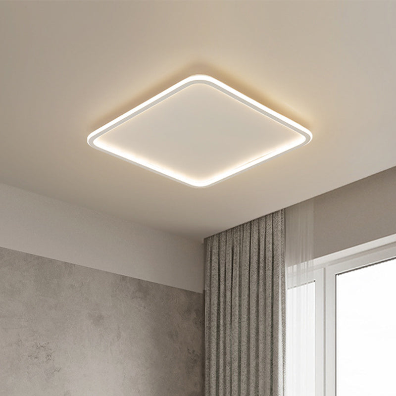 Square Flush Ceiling Light Minimalist LED Metal Close to Ceiling Lamp