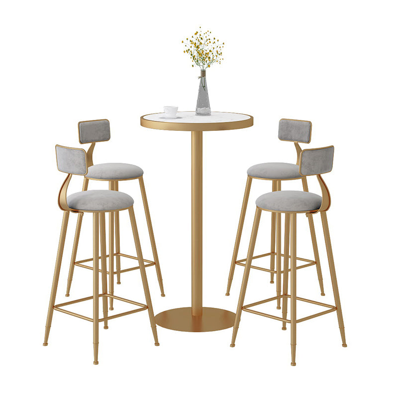 Stone Bar Dining Table Glam Round /Square Bar Table with Pedestal for Dining Room