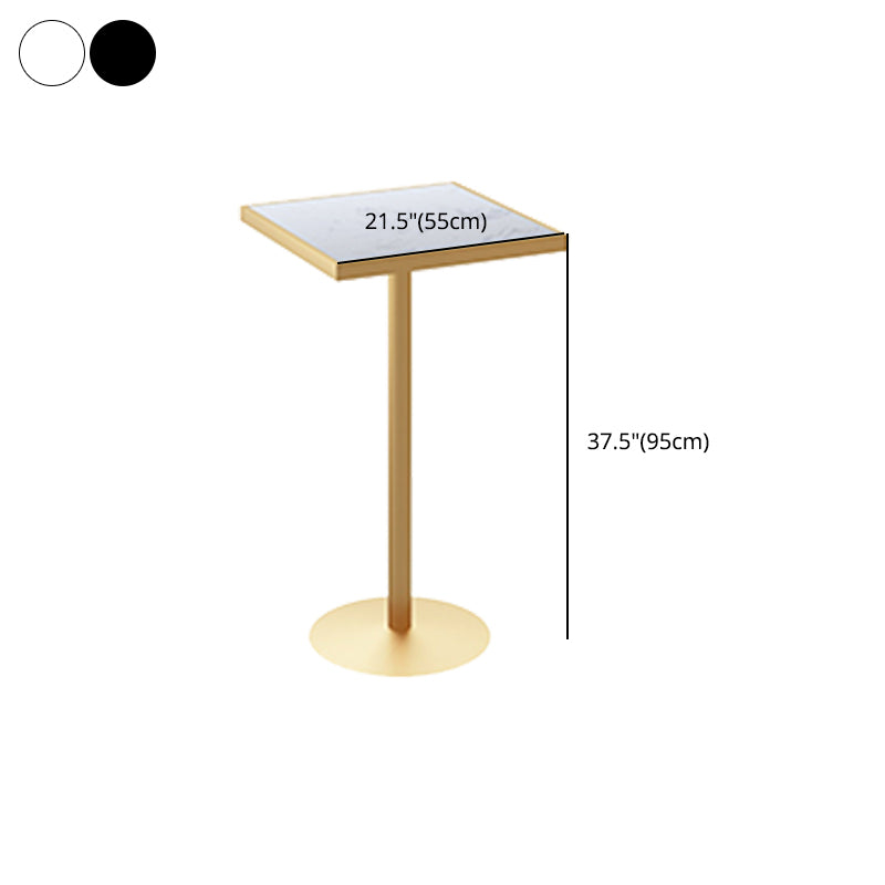 Stone Bar Dining Table Glam Round /Square Bar Table with Pedestal for Dining Room