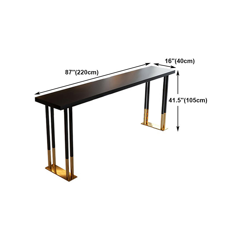 Rectangle Top Bar Table Traditional Luxury Bar Table with Sled Base