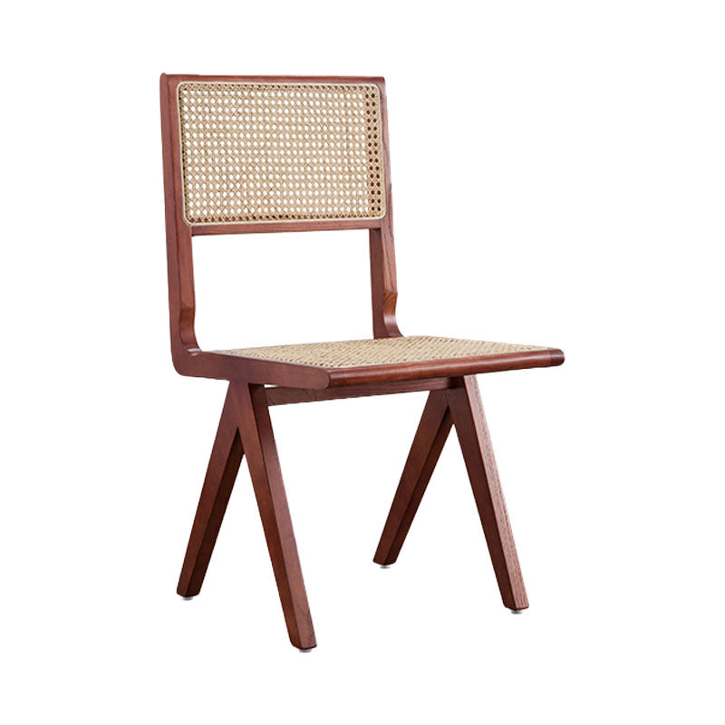 Modern Wicker Dining Chairs for Home Armless Open Back Dining Side Chair