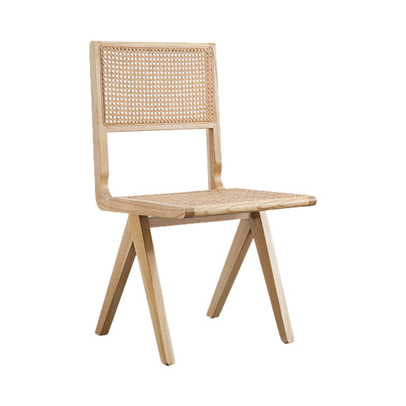 Modern Wicker Dining Chairs for Home Armless Open Back Dining Side Chair