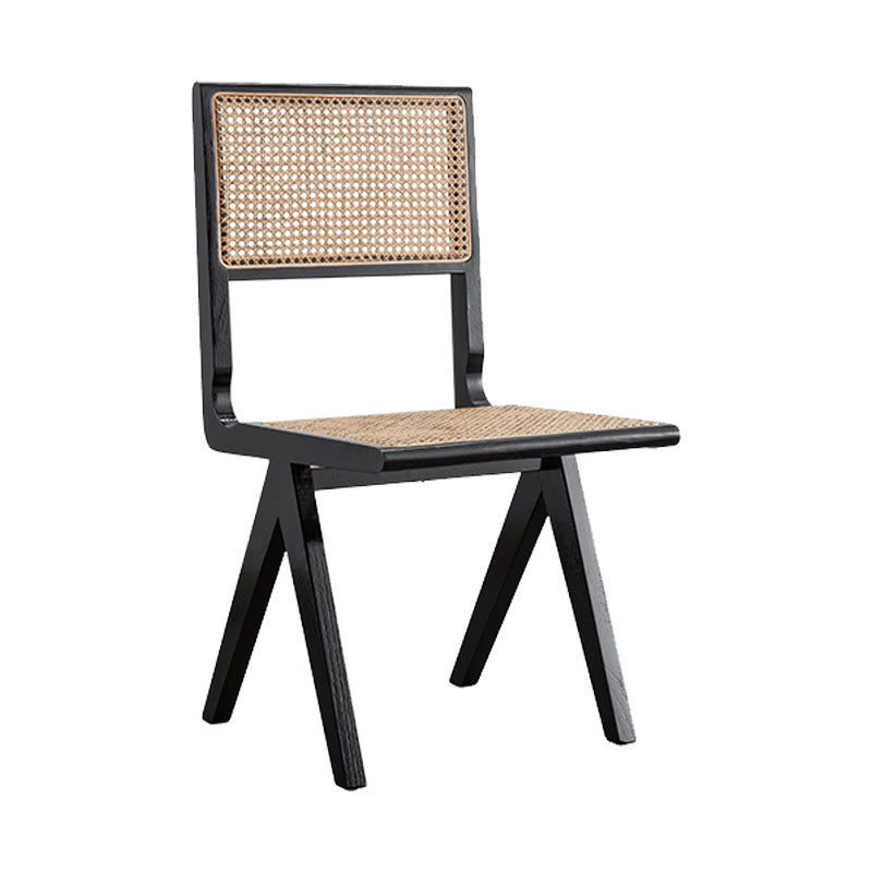 Modern Wicker Dining Chairs for Home Armless Open Back Dining Side Chair