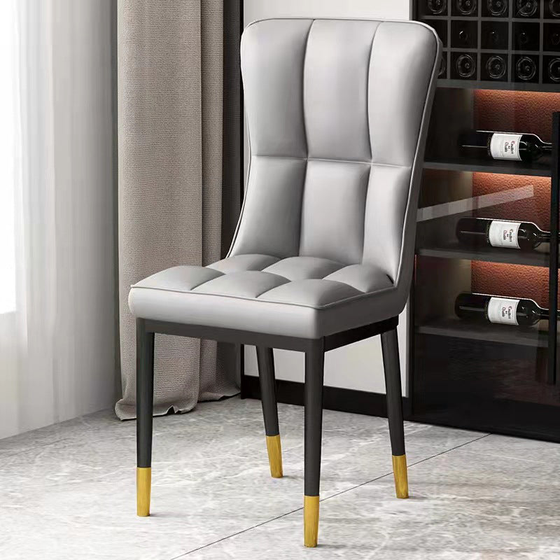 Scandinavian Upholstered Side Chair Armless Solid Back Chairs