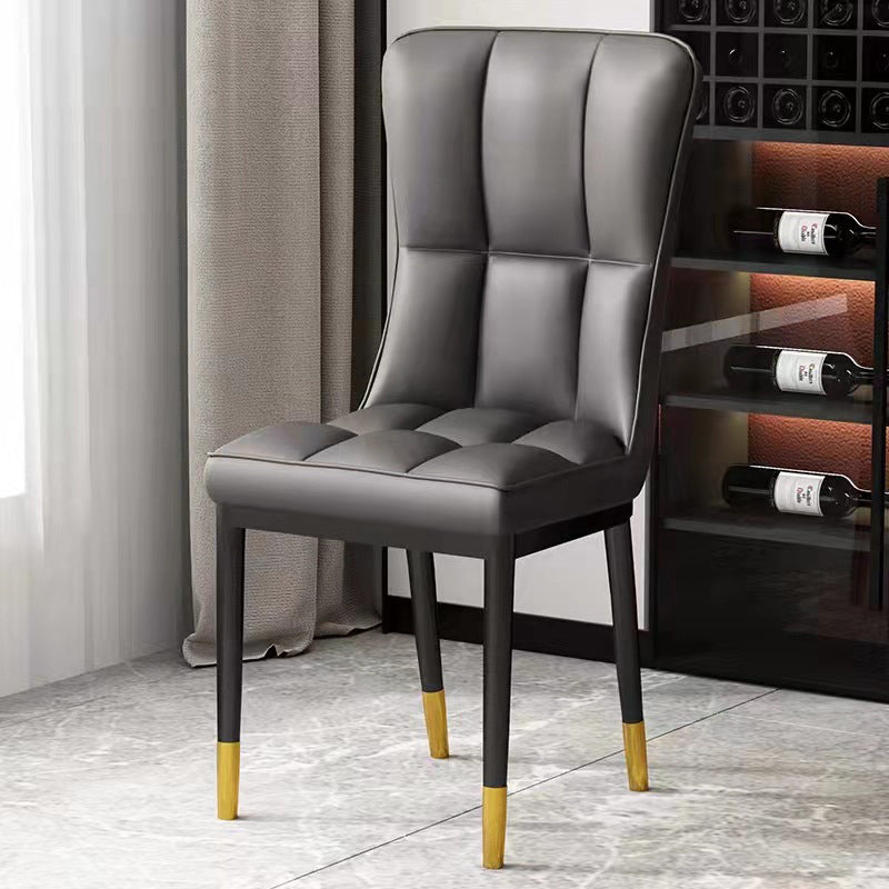 Scandinavian Upholstered Side Chair Armless Solid Back Chairs