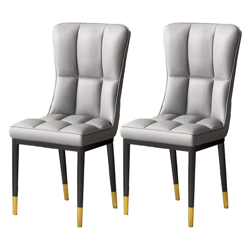 Scandinavian Upholstered Side Chair Armless Solid Back Chairs