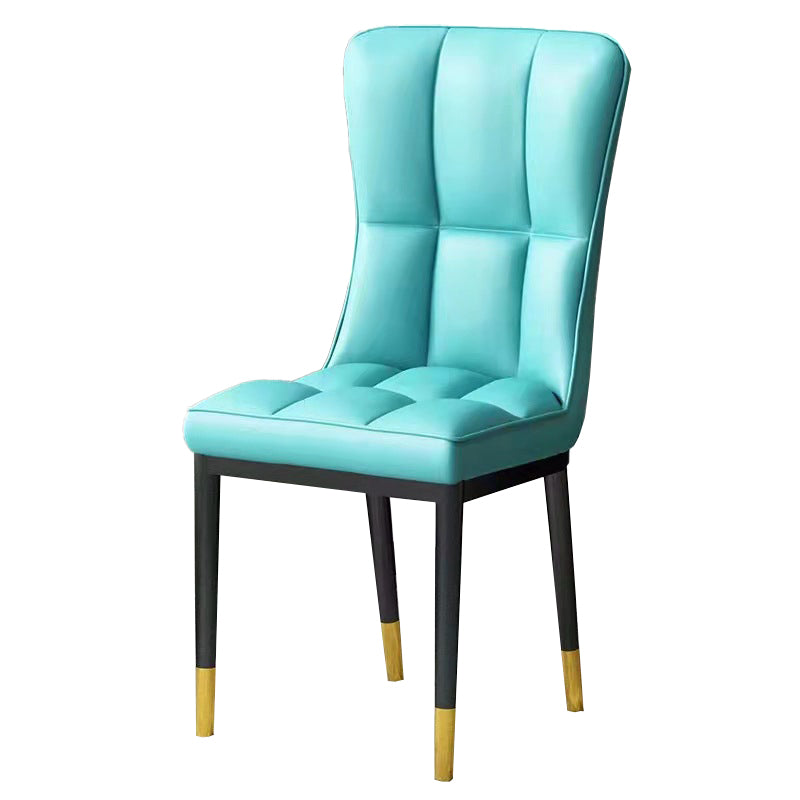 Scandinavian Upholstered Side Chair Armless Solid Back Chairs