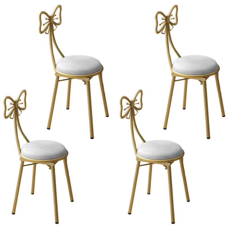 Nordic Design Armless Open Back Chairs Upholstered Side Chairs