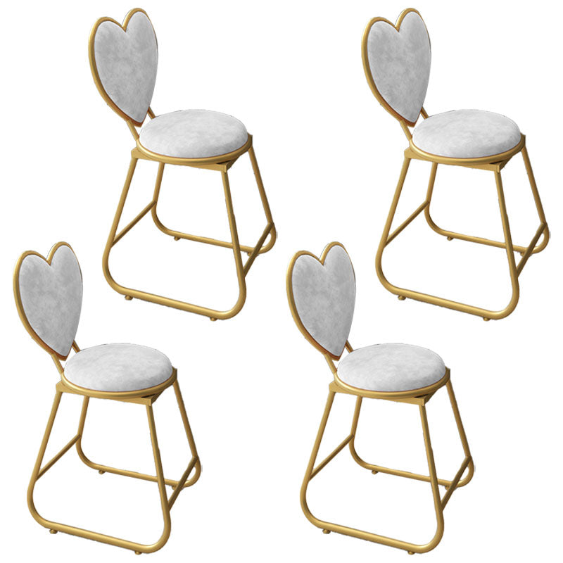 Nordic Design Armless Open Back Chairs Upholstered Side Chairs