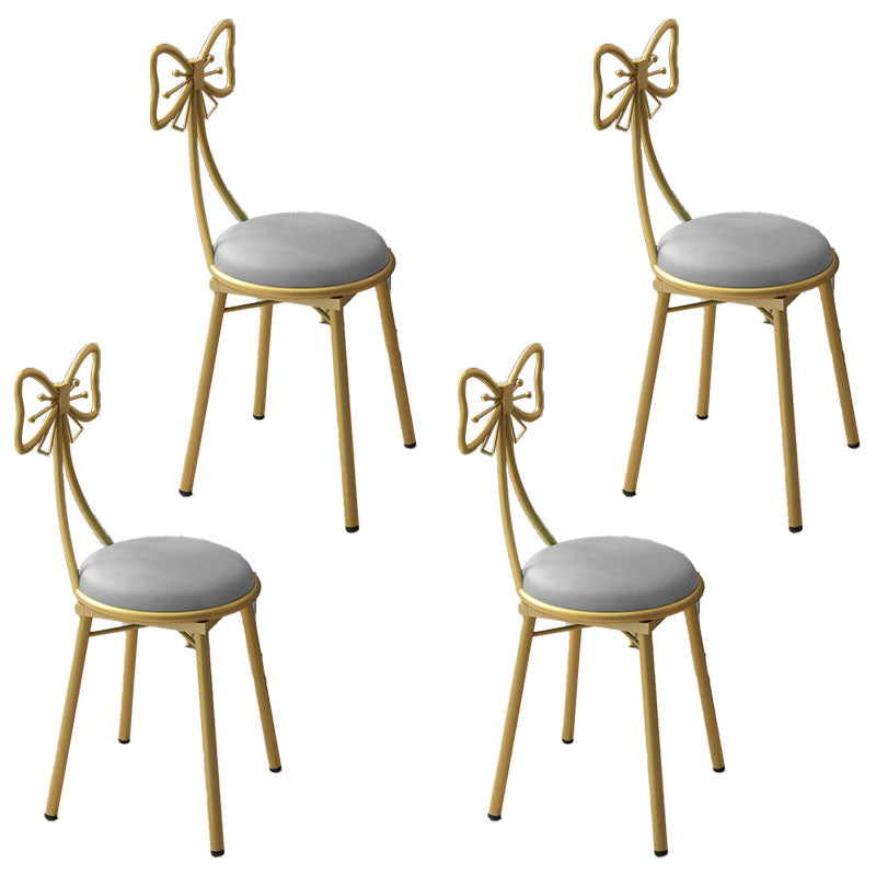 Nordic Design Armless Open Back Chairs Upholstered Side Chairs