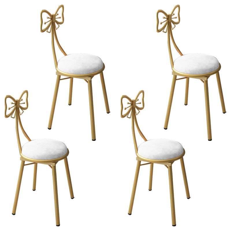 Nordic Design Armless Open Back Chairs Upholstered Side Chairs