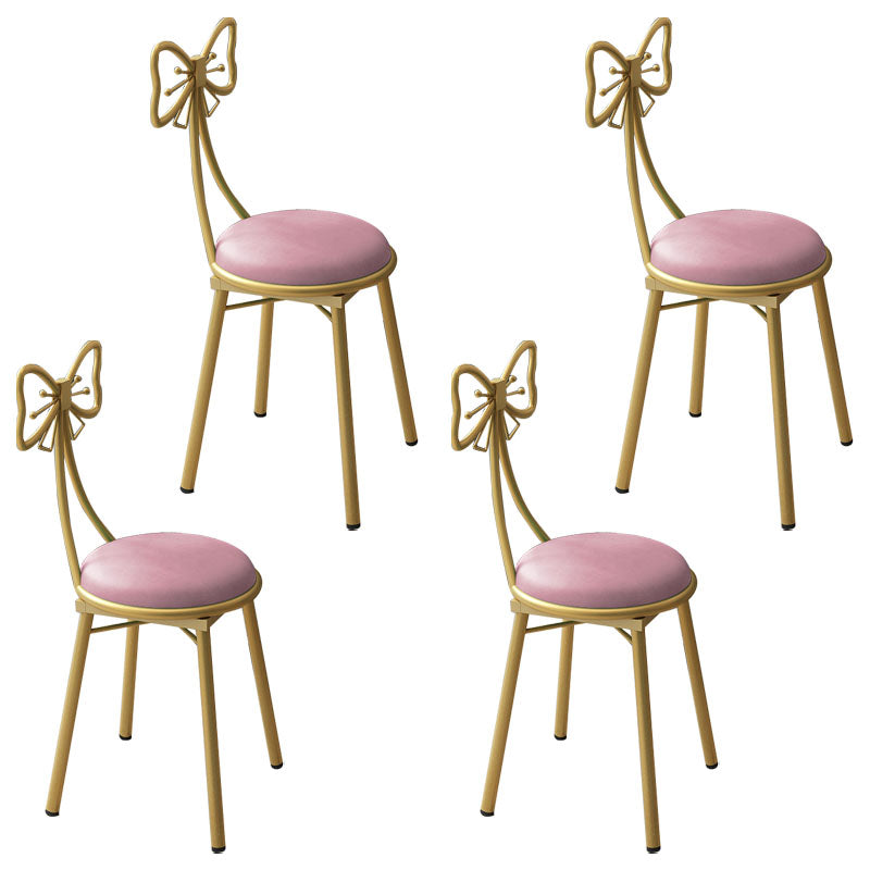 Nordic Design Armless Open Back Chairs Upholstered Side Chairs