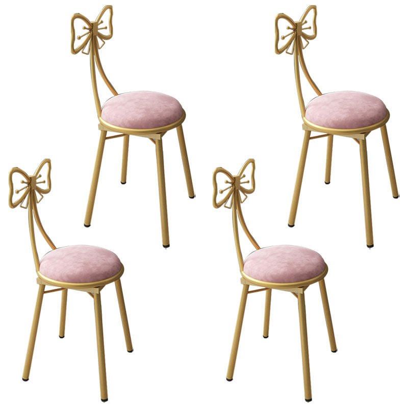 Nordic Design Armless Open Back Chairs Upholstered Side Chairs