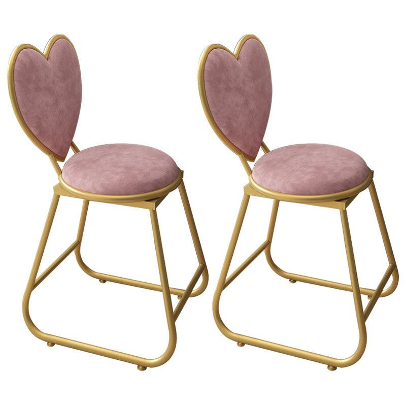 Nordic Design Armless Open Back Chairs Upholstered Side Chairs