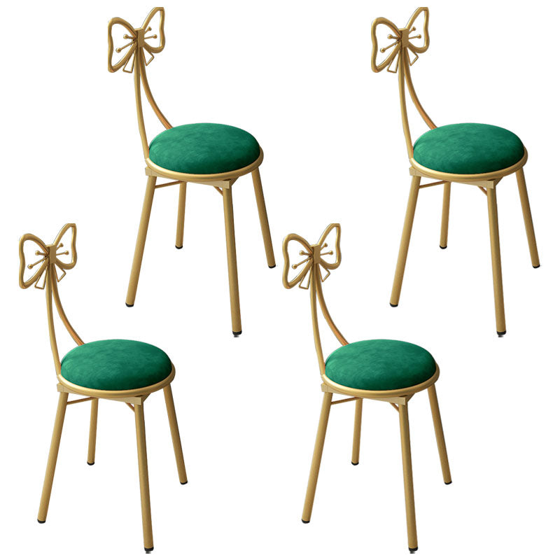 Nordic Design Armless Open Back Chairs Upholstered Side Chairs