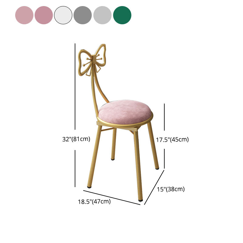 Nordic Design Armless Open Back Chairs Upholstered Side Chairs