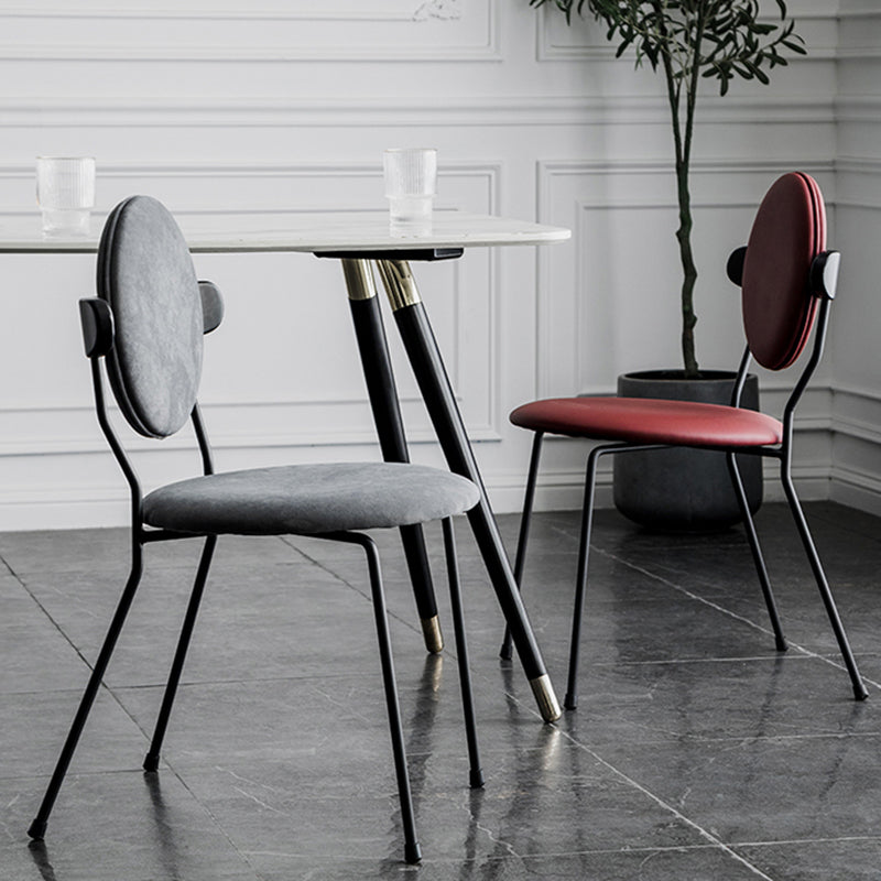 Minimalist Design Armless Open Back Chairs for Home Upholstered Side Chair