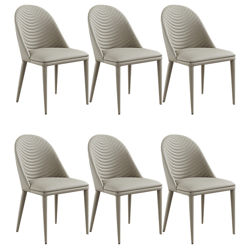 Contemporary PU Leather Dining Room Chairs Metal Dining Chairs for Home Use