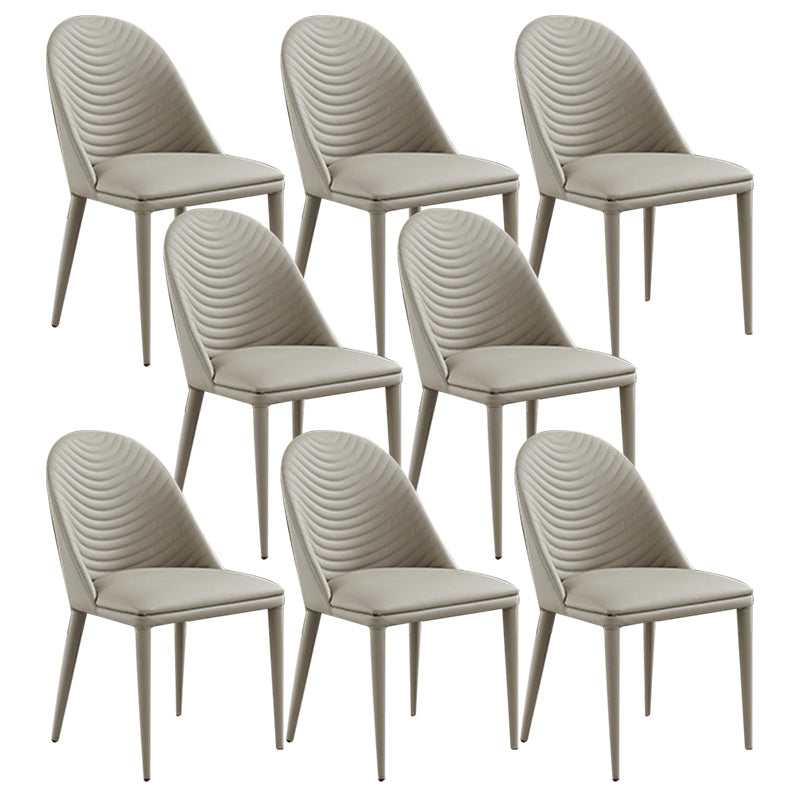 Contemporary PU Leather Dining Room Chairs Metal Dining Chairs for Home Use