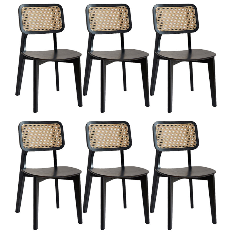 Traditional Wood Dining Chairs Open Back Dining Side Chair for Restaurant Use